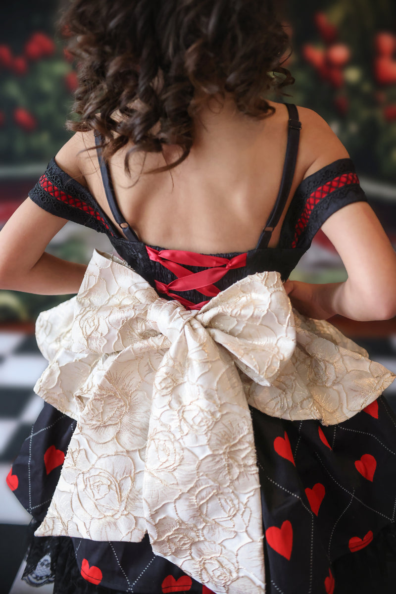 open lace back dress Amazon.com: Plus Size Women's Authentic Disney Queen of Hearts Costume Dress  with Petticoat & Crown main image 0