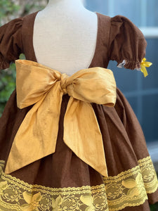 Cinnamon Linen Dress