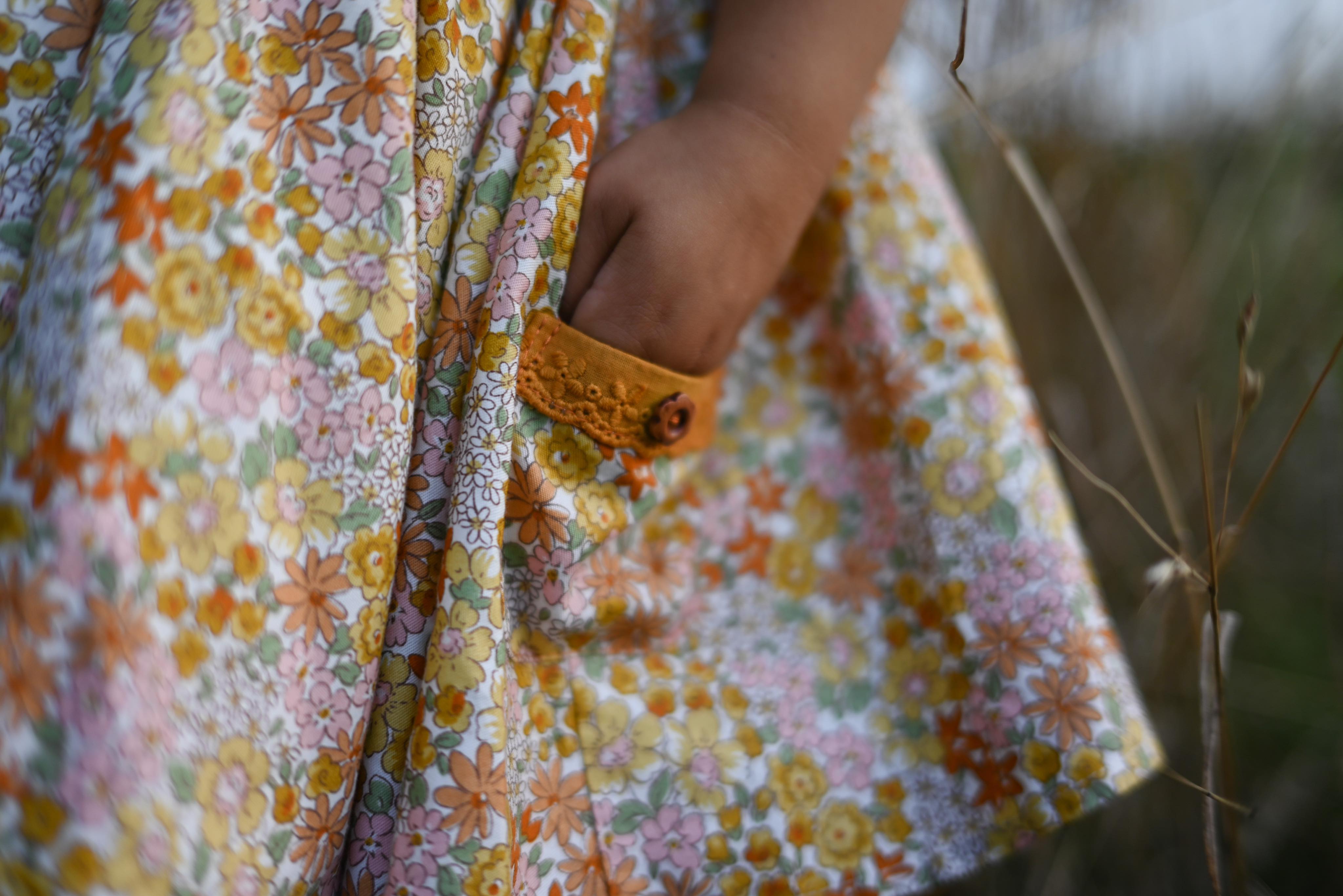 Harlow in Vintage Blossoms  - Pinny and blouse set