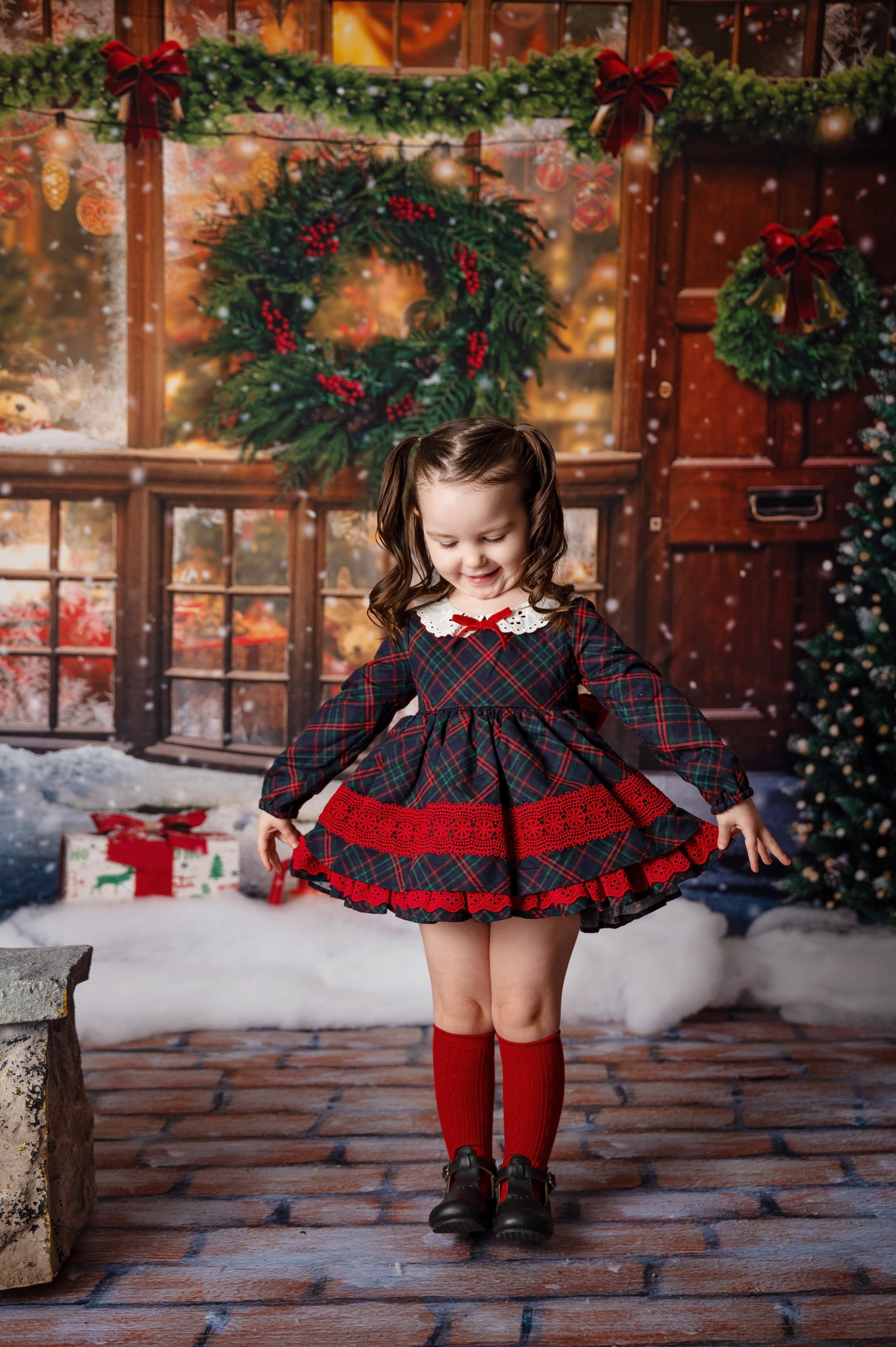Isabelle Christmas Plaid Tunic Set