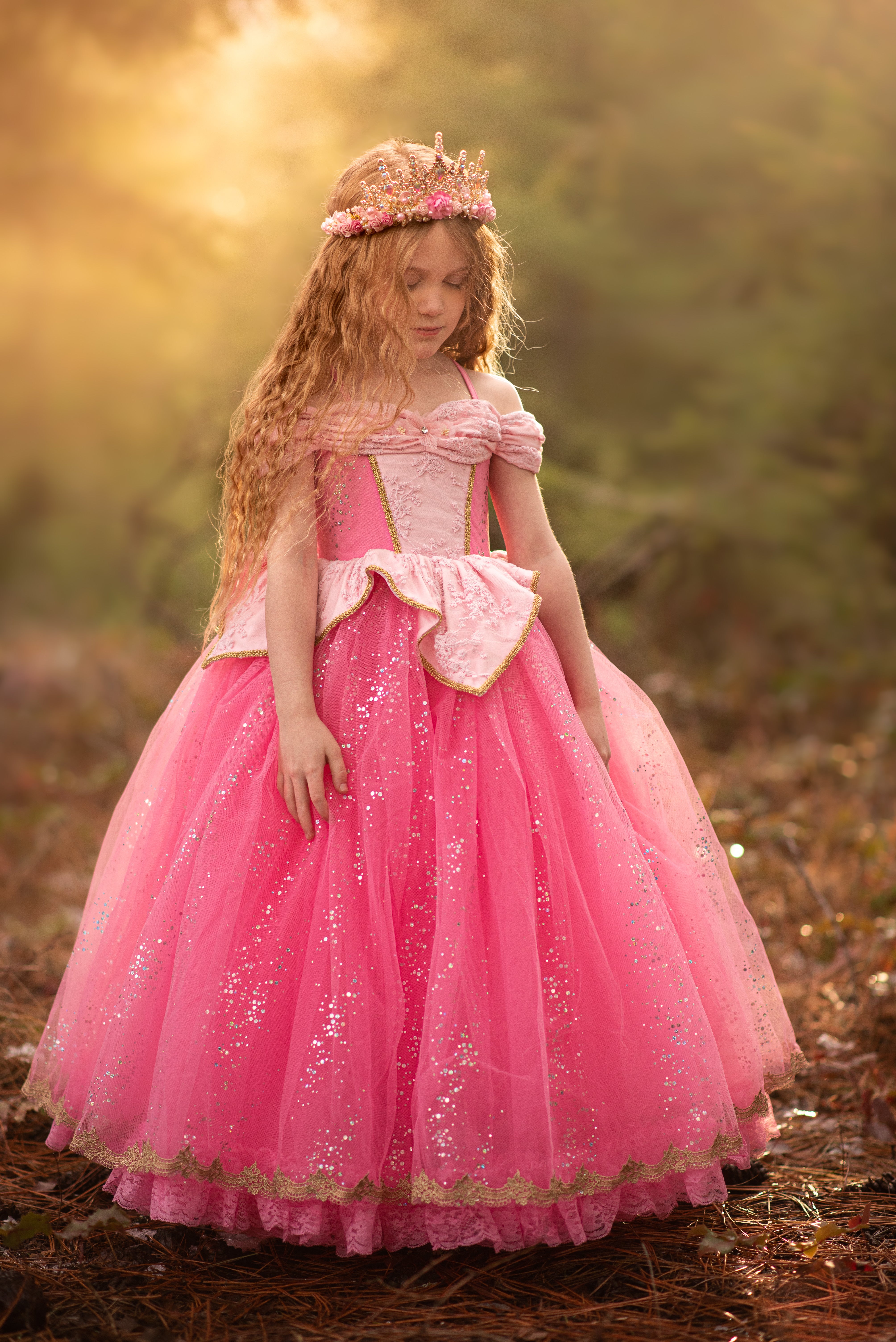sleeping beauty dress pink Princess Aurora Inspired Tutu Costume Colour Change Blue to Ombre Dress Pageant Ball Gown Birthday Party With Our Plush Velour Fabric And A Soft P945 COSPLAY iridescent PINK Dress