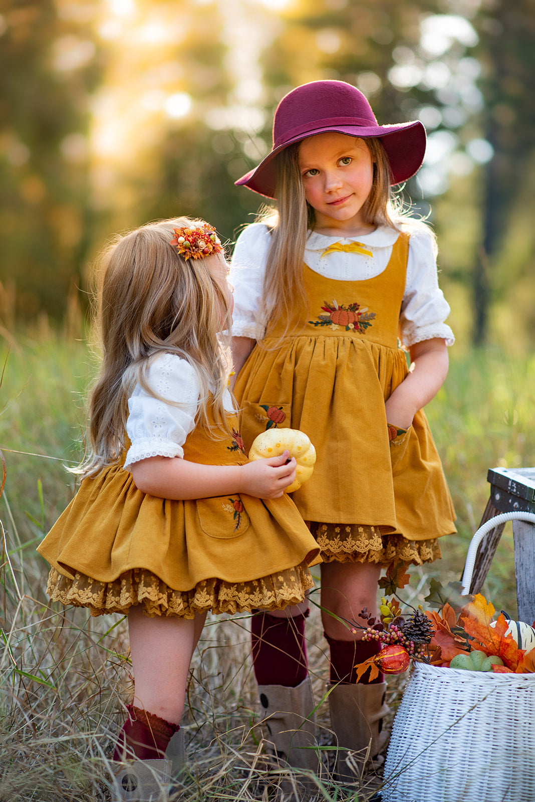 Susie in Marigold Dress