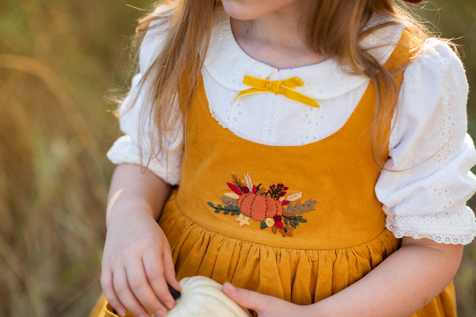 Susie in Marigold Dress