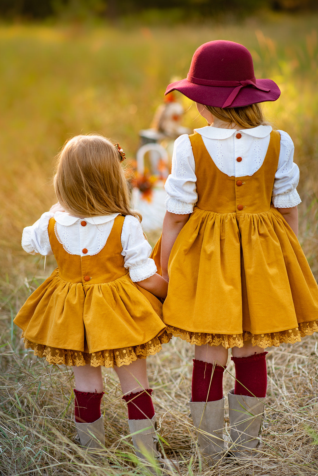 Susie in Marigold Dress
